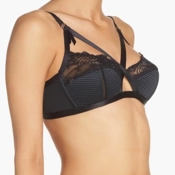 DITA VON TEESE Madame X Wireless Bra In Black - Picture 2 of 5